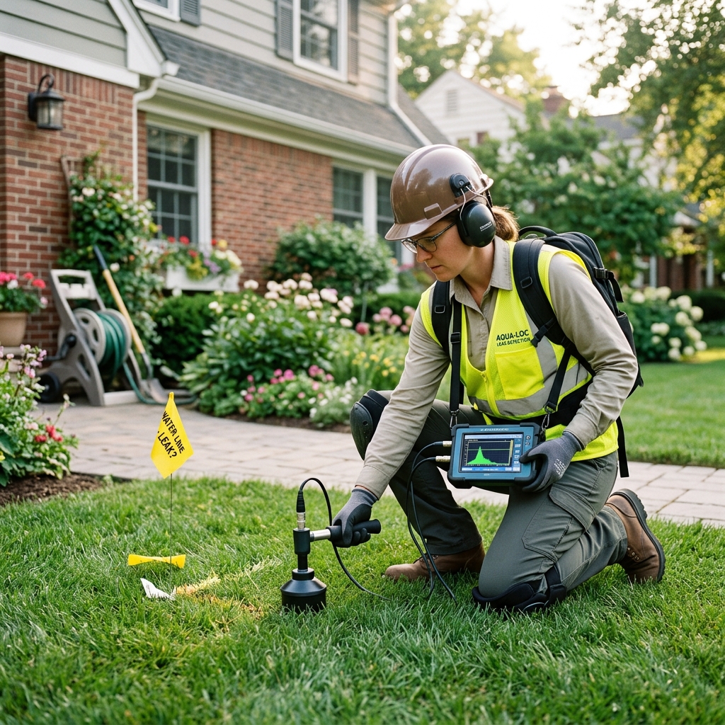 Plumbing technician ready to assist homeowners with slab leak scheduling in Tustin